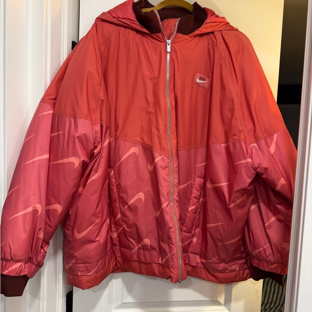 Nike Icon Clash Pink and Maroon Therma-Fit Jacket